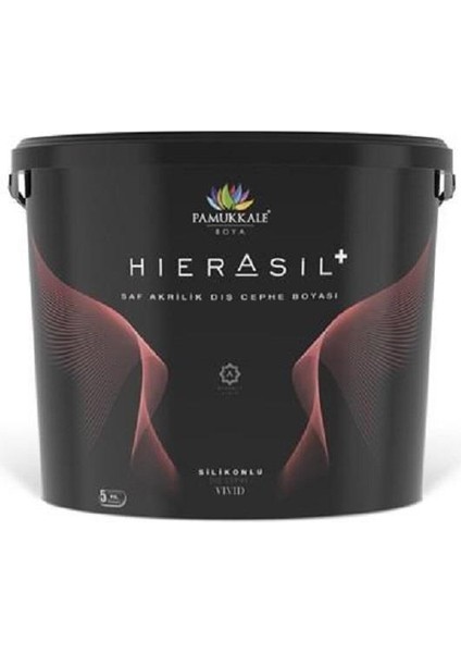 Hierasil %100 Saf Akrilik Silikonlu Dış Cephe Boyası 7.5 Lt Antrasit Gri Ral 7016