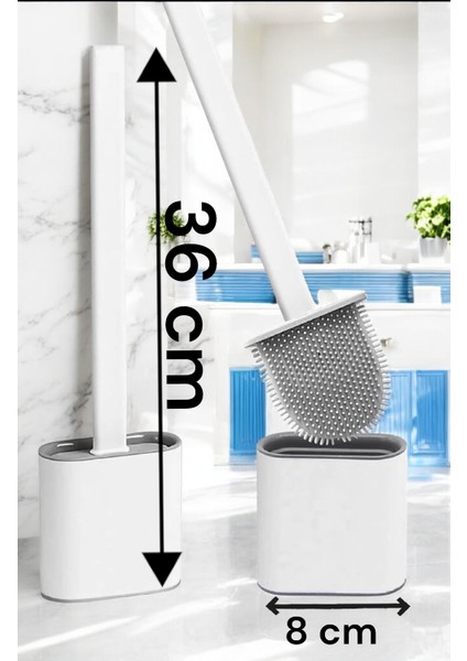 1 Adet Beyaz Silikon Klozet Fırçası Wc Klozet Fırçası Silikon Banyo Tuvalet Klozet Temizleme Fırçası