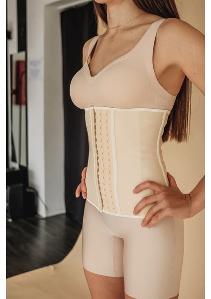 Tvigoso Model Askısız Spor Korse Bel Korsesi Ince Görünüm Sağlayan 4 Aşamalı Korse Ten Renk