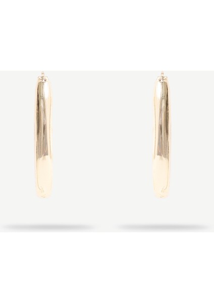 Gold Oval Küpe