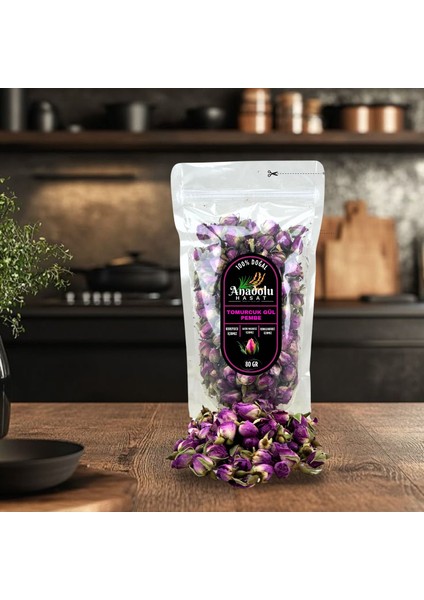 Tomurcuk Pembe Gül 80gr-ROSE Tea- Kuru Gül Goncası- 80gr