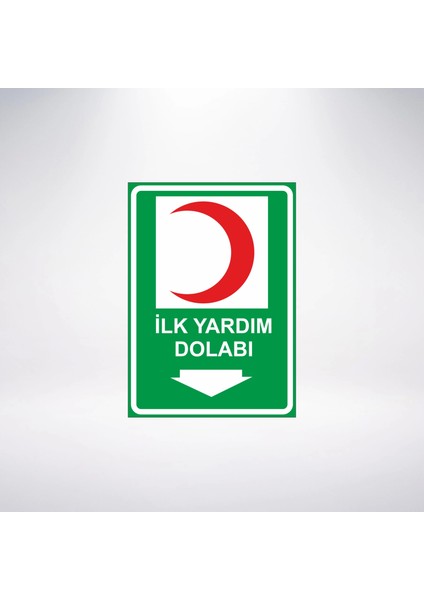 Ilk Yardım Dolabı 21X29 Arkası Yapışkanlı Sticker