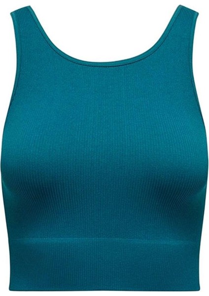 Kadın T-Shirt Onpjaıa Lıfe Un Sl Seam Short Top Noos 15250051-Dragonfly