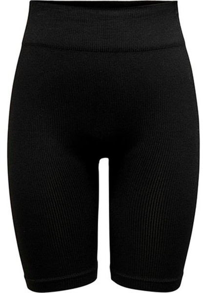 Kadın Şort Onpjaıa Lıfe Hw Seam Long Shorts Noos 15253714-Black