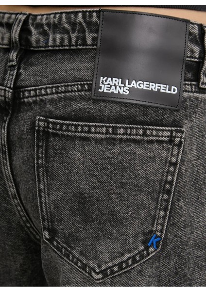 Jeans Yüksek Bel Düz Paça Bol Kesim Antrasit Kadın Denim Pantolon A1W10039