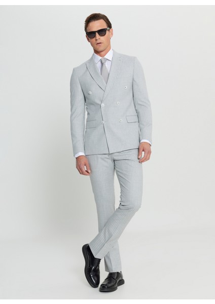 Normal Bel Slim Fit Açık Gri Erkek Takım Elbise ACE030252245_AGR fiyatları