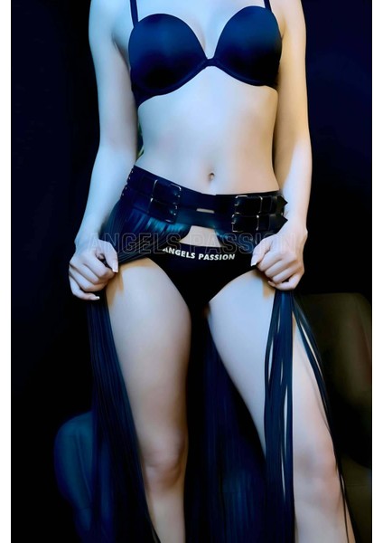Püsküllü Deri Etek Harness - BRF1090