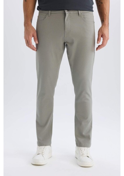 Slim Fit Dar Kesim Dar Paça Chino Kanvas Pantolon C2401AX25SP