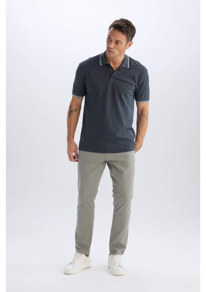 Slim Fit Dar Kesim Dar Paça Chino Kanvas Pantolon C2401AX25SP fiyatları