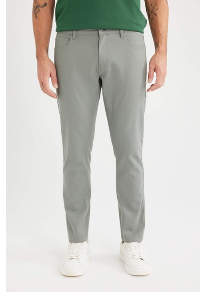 Slim Fit Dar Kesim Dar Paça Chino Kanvas Pantolon C2401AX25SP