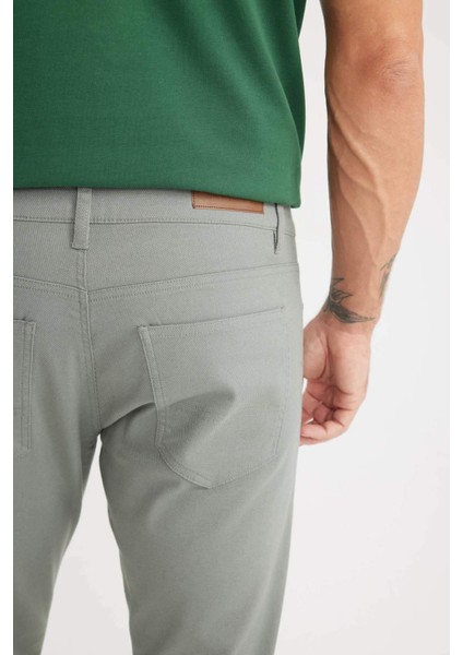 Slim Fit Dar Kesim Dar Paça Chino Kanvas Pantolon C2401AX25SP indirimleri