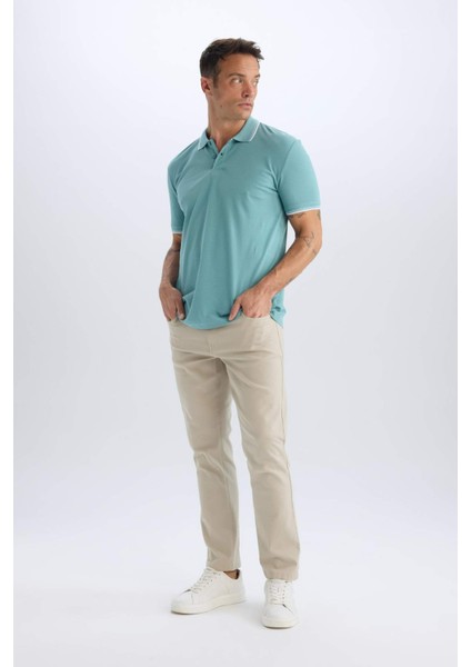 Slim Fit Dar Kesim Dar Paça Chino Kanvas Pantolon C2401AX25SP