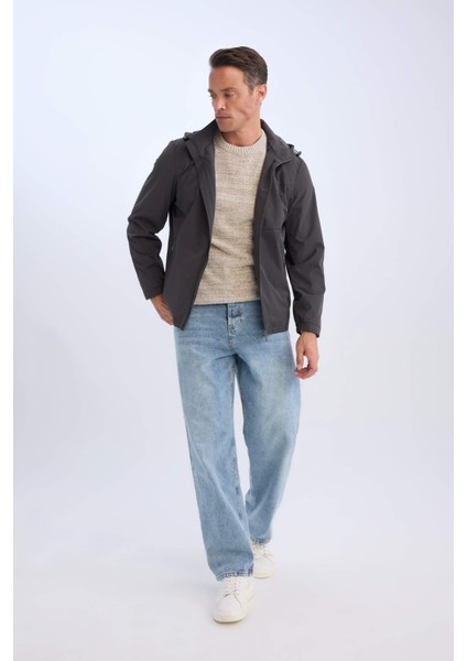 Slim Fit Dar Kesim Kapüşonlu Astarlı Fermuarlı Cepli Mevsimlik Mont D7451AX25SP fiyatları