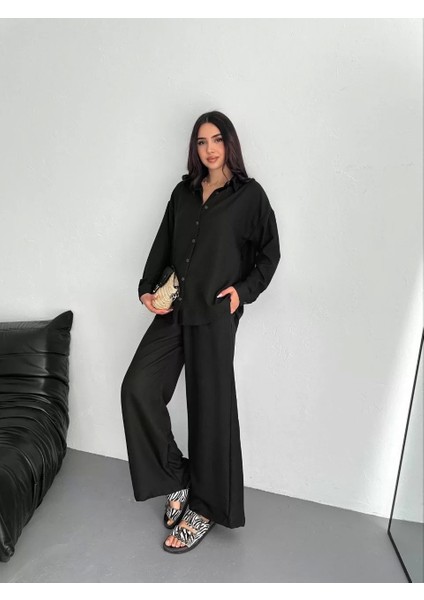 Gömlek Pantolon Ikili Takım - Siyah