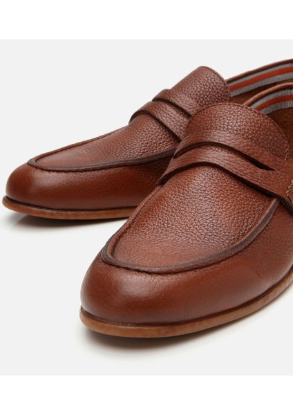 02AYH305460A370 ERKEK Deri Taba Ultra Hafif Tabanlı Klasik Loafer