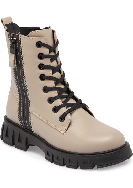 Vizon Hakiki Deri Kadın Casual Bot - K24K1BT67664-S08