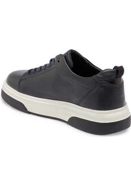 Lacivert Hakiki Deri Erkek Sneaker - E24S1AY56937-C72 fiyatları