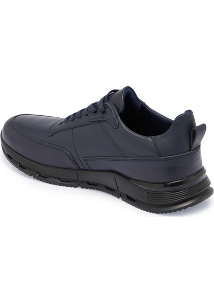 Lacivert Hakiki Deri Erkek Sneaker - E24S1AY57097-A31 fiyatları