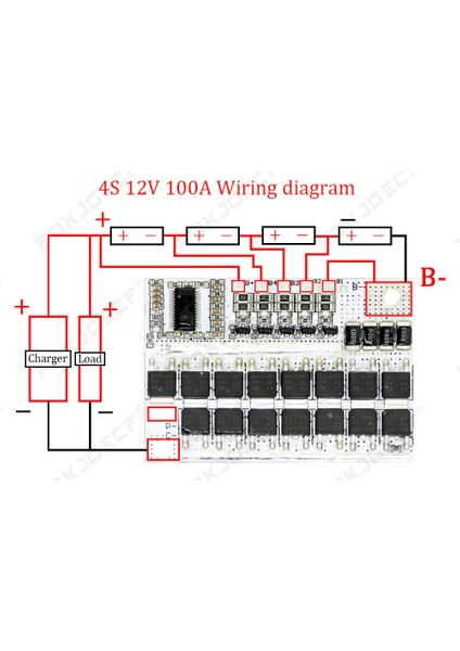 Bms 5s 100A Koruma Kartı Lityum Batarya Balans Versiyon 18650 Lipo Li-On Pil 5 Adet Seri