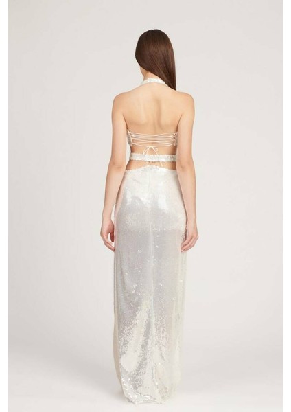 Glow Cut Out Payetli Elbise