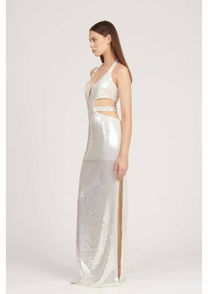 Glow Cut Out Payetli Elbise