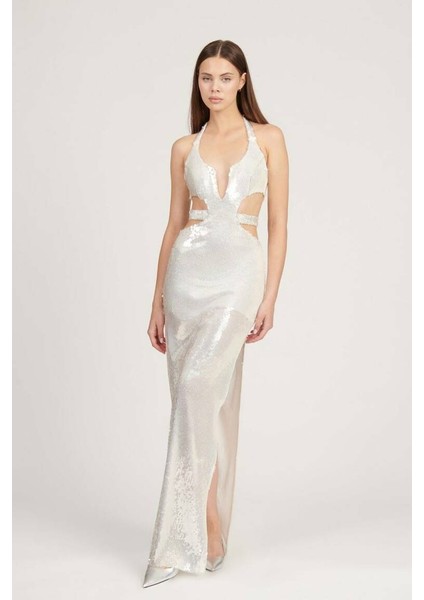Glow Cut Out Payetli Elbise