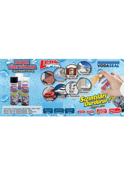 Leakfix Kauçuk Kaplama Sızdırmazlık Spreyi 500 Ml. - Siyah fiyatları