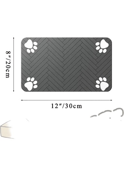 Pet Besleme Mat-Absorban Yiyecek ve Su Kasesi Için Pet Placemat, Su Geçirmez Kauçuk Desteği Ile, Köpek Catcolor Için Hızlı Kuru Su Matı: Siyah 20X30CM (Yurt Dışından)
