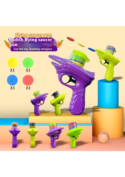 Şalgam Tabancası Çocuk Nostalji Klasik Uçan Disk Tabancası Güvenlik Eva Ebeveyn-Çocuk Açık Yumuşak Mermi Tabancası Oyuncaklara Karşı (Yurt Dışından)