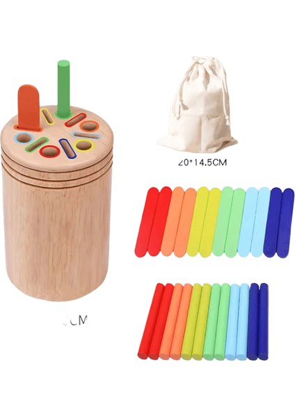 Ahşap Eşleştirme Oyuncakları Montessori Renk Eşleştirme Sıralama Çubuğu Denge Oyuncak Ince Motor Becerileri Matematik Öğrenme Eğitici Oyuncaklar Çocuk Renk:d (Yurt Dışından)