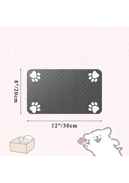 Pet Besleme Mat-Absorban Yiyecek ve Su Kasesi Için Pet Placemat, Su Geçirmez Kauçuk Desteği Ile, Köpek Catcolor Için Hızlı Kuru Su Matı: Siyah 20X30CM (Yurt Dışından)