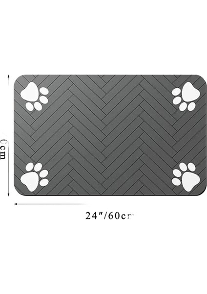 Pet Besleme Mat-Absorban Yiyecek ve Su Kasesi Için Pet Placemat, Su Geçirmez Kauçuk Desteği Ile, Köpek Kedi Rengi Için Hızlı Kuru Su Mat: Siyah 40X60CM (Yurt Dışından)
