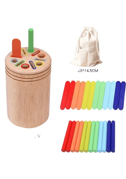 Ahşap Eşleştirme Oyuncakları Montessori Renk Eşleştirme Sıralama Çubuğu Denge Oyuncak Ince Motor Becerileri Matematik Öğrenme Eğitici Oyuncaklar Çocuk Renk:d (Yurt Dışından)