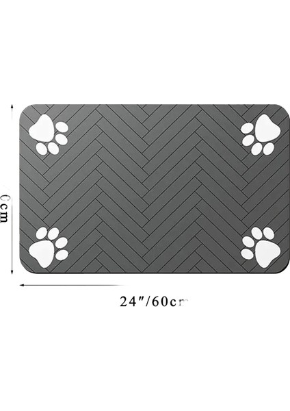 Pet Besleme Mat-Absorban Yiyecek ve Su Kasesi Için Pet Placemat, Su Geçirmez Kauçuk Desteği Ile, Köpek Kedi Rengi Için Hızlı Kuru Su Mat: Siyah 40X60CM (Yurt Dışından)