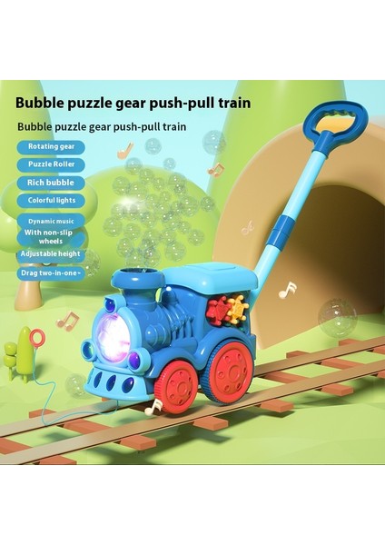 El Itmeli Tren Baloncuk Makinesi Otomatik Müzik Işığı Küçük Tren Oyuncakları (Yurt Dışından)