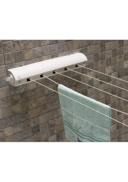 Ipli, 4.2 Metre Beyaz Çek As, Otomatik Çamaşır Askısı, Açılır Kapanır Çamaşır Kurutmalık