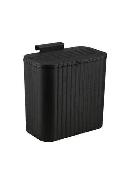 Mutfak Tezgah Üstü ve Dolap Askılı Çöp Kovası 15 Lt Siyah (NKS158-1)
