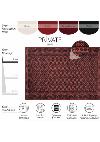 Private Kırmızı Halı Afgan Etnik Desen Yıkanabilir Dokuma Şönil Halı Otantik Salon Halısı