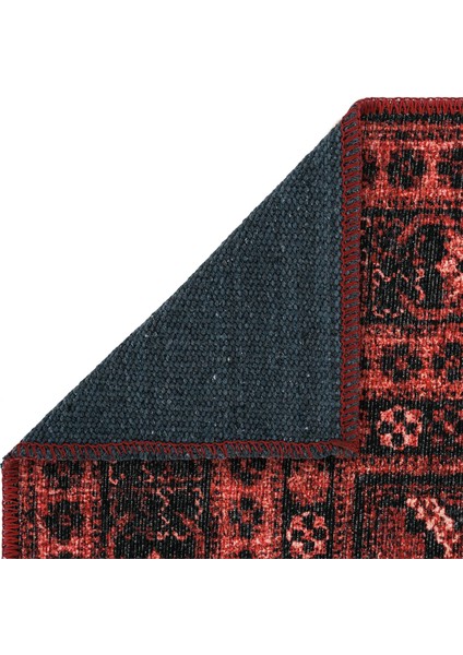 Private Kırmızı Halı Afgan Etnik Desen Yıkanabilir Dokuma Şönil Halı Otantik Salon Halısı