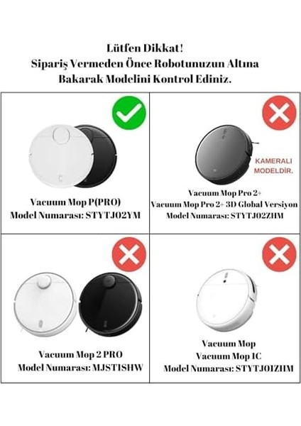 Beyaz 2'li Beyaz Yan Fırça Mi Vacuum Mop Pro Vacuum Mop P Viomi Se V2 V3 Uyumlu 2 Adet Yan Fırça