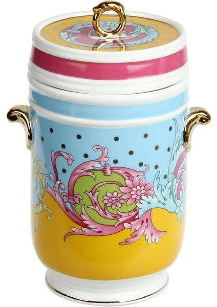 Art Estelle Bone Porselen Kulplu Kavanoz 22 cm