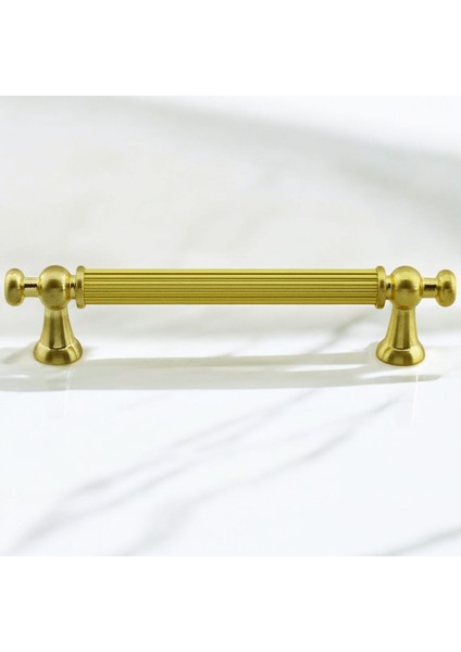 Selçuklu Kulp 96 mm 9.6 cm Mat Gold Altın Mobilya Mutfak Çekmece Dolap Dolabı Kulbu Kulpu Kulpları