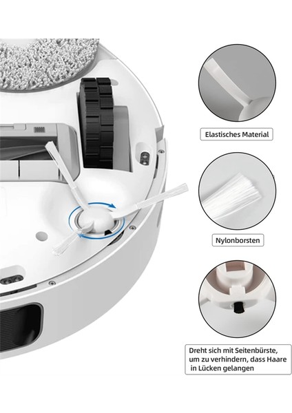 L10S / L10 Ultra Robot Süpürge Aksesuarları Ana Fırça Mendilleri Filtreler Yan Fırçalar Temizlik (Yurt Dışından)