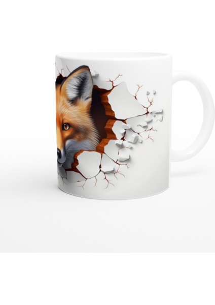 Duvarı Delen Bakışlar: Kızıl Tilki Desenli Baskılı Kupa Bardak fiyatları