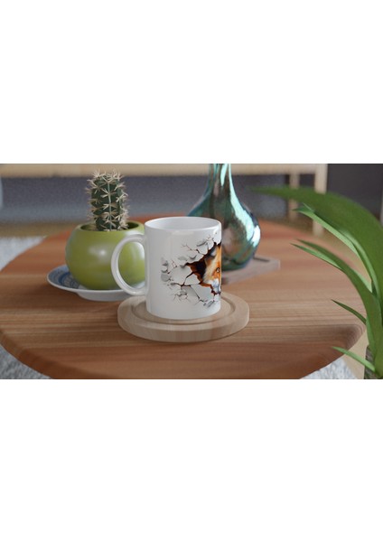 Duvarı Delen Bakışlar: Kızıl Tilki Desenli Baskılı Kupa Bardak modelleri