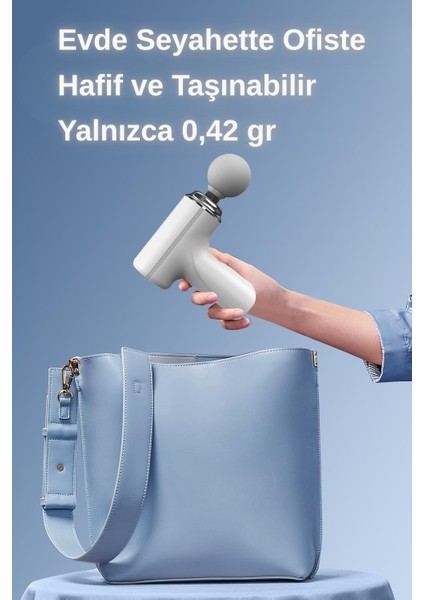 Masaj Tabancası Sporcu Masaj Aleti 6mm 4 Farklı Başlık Şarjlı Profesyonel Masaj Aleti TP-1028