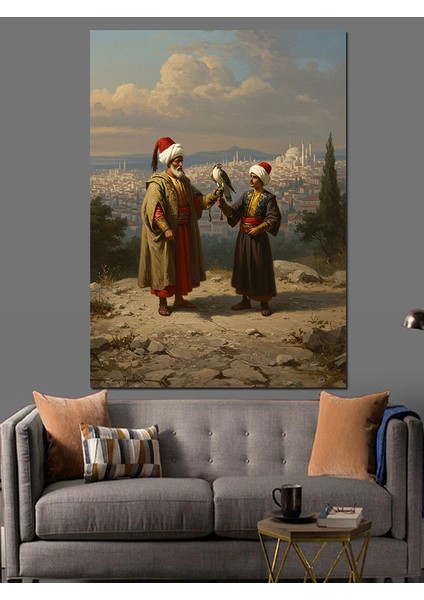 Zamanın Içinde Bilgelik Buluşması Dekoratif Kanvas - Mdf Ahşap Tablo fırsatları
