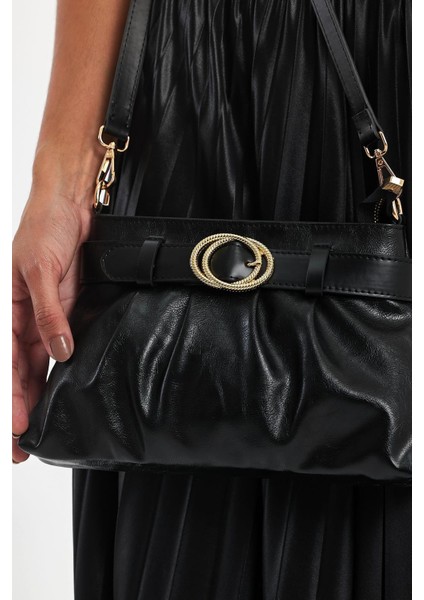 Cube Siyah Kadın Omuz Çantası