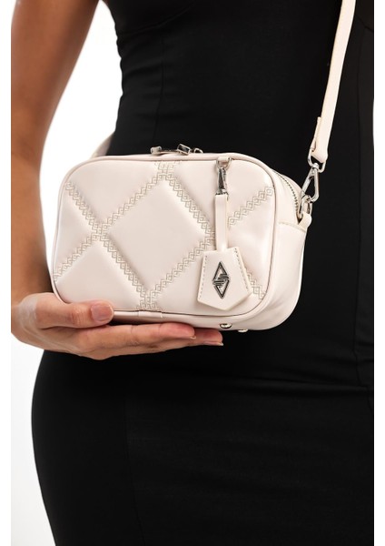 Cube Bej Kadın Omuz Çantası