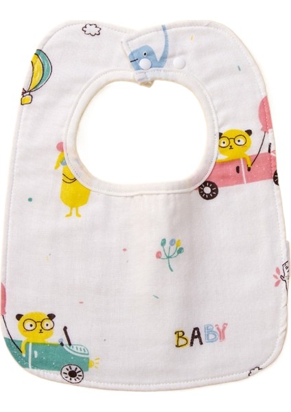 Bebek Önlükleri Salya Havlu U-Şekil Çocuk Yemek Önlükleri 100 Pamuk Sızıntı Önleyici Sıçrama Önleyici 7 Katlı Salya Havlu (Yurt Dışından)